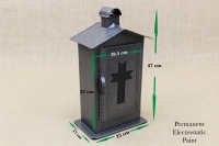 Small Cemetery Candle Box Wrought Grey Tenth Depiction