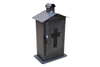 Small Cemetery Candle Box Wrought Grey Fifteenth Depiction