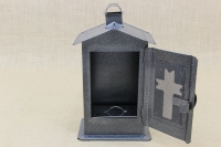 Small Cemetery Candle Box Wrought Grey Third Depiction