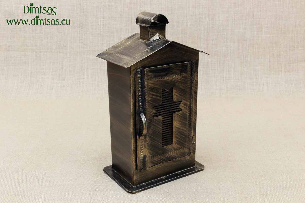 Small Cemetery Candle Box Patina Bronze