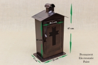 Small Cemetery Candle Box Wrought Brown Tenth Depiction
