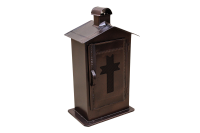 Small Cemetery Candle Box Wrought Brown Fifteenth Depiction