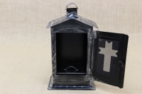 Small Cemetery Candle Box Patina Silver Third Depiction