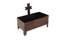Cemetery Candle Holder for Sand or Water Wrought Brown Tenth Depiction