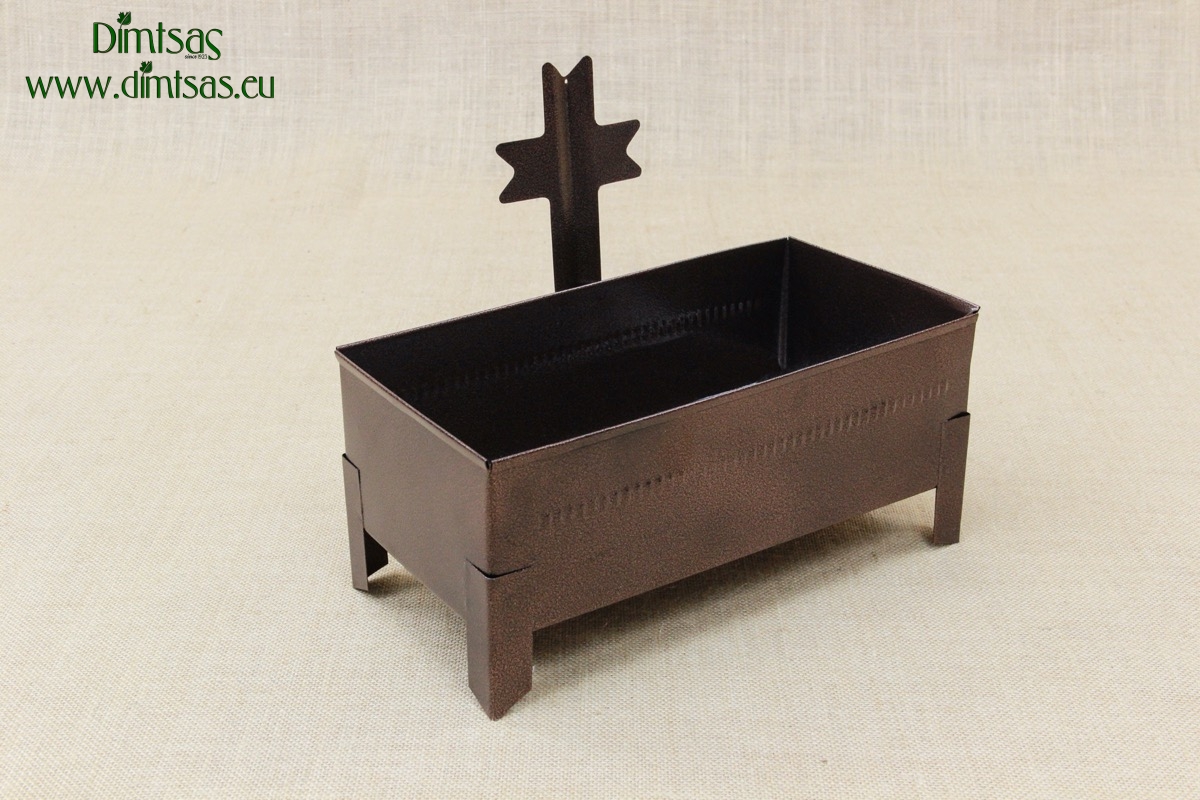 Cemetery Candle Holder for Sand or Water Wrought Brown