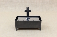 Cemetery Candle Holder for Sand or Water with Perforated Base Wrought Grey First Depiction