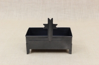 Cemetery Candle Holder for Sand or Water with Perforated Base Wrought Grey Third Depiction