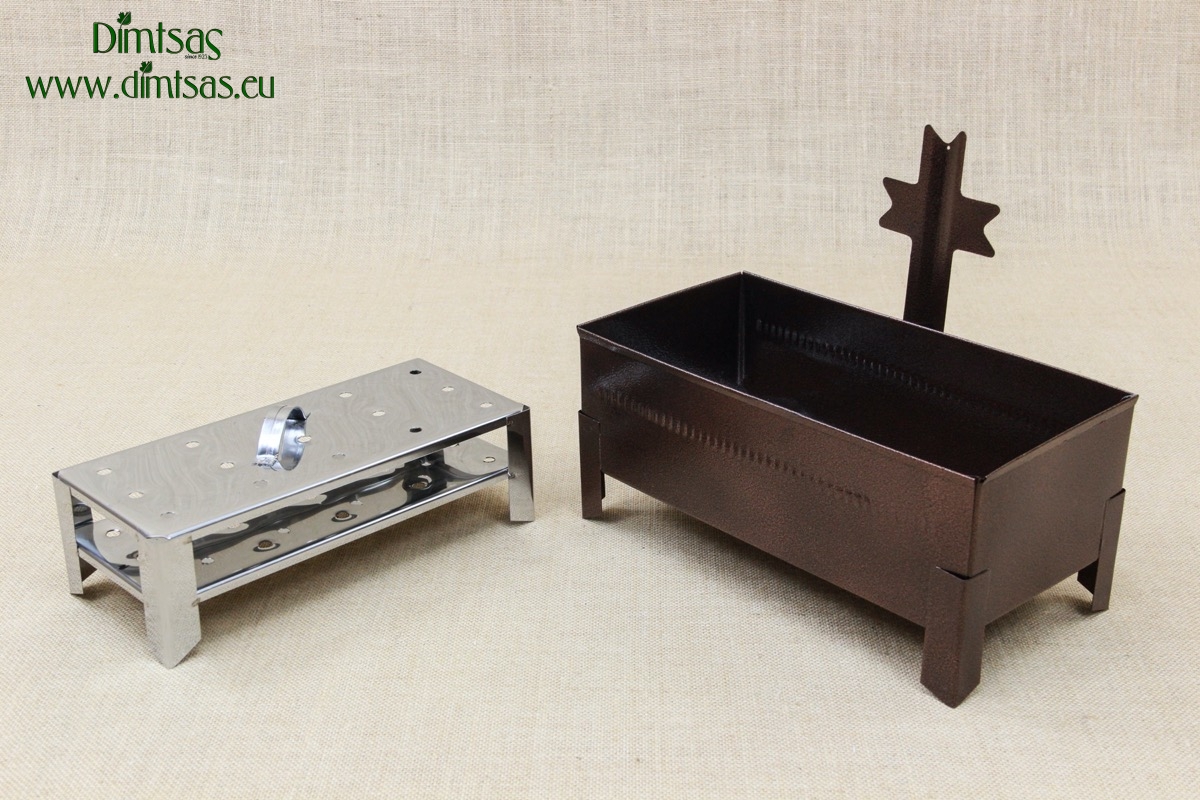 Cemetery Candle Holder for Sand or Water Square Inox