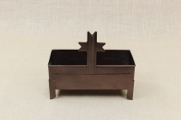 Cemetery Candle Holder for Sand or Water with Perforated Base Wrought Brown Second Depiction