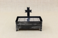 Cemetery Candle Holder for Sand or Water with Perforated Base Patina Silver First Depiction