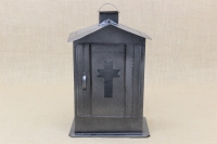 Big Cemetery Candle Box with Glass Wrought Grey First Depiction