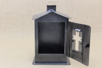 Big Cemetery Candle Box with Glass Wrought Grey Second Depiction