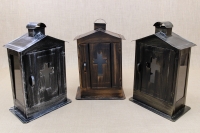 Big Cemetery Candle Box with Glass Patina Bronze Fifteenth Depiction