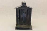 Big Cemetery Candle Box with Glass Patina Bronze First Depiction
