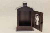 Big Cemetery Candle Box with Glass Wrought Brown Second Depiction