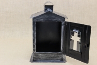 Big Cemetery Candle Box with Glass Patina Silver Second Depiction