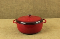 Enameled Cast Iron Dutch Oven - Casserole 5.7 lit Red First Depiction