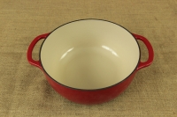 Enameled Cast Iron Dutch Oven - Casserole 5.7 lit Red Fourth Depiction