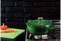 Enameled Cast Iron Dutch Oven - Casserole 2.8 lit Green Sixth Depiction