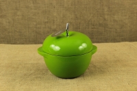 Enameled Cast Iron Dutch Oven - Casserole Apple 2.8 lit Green Second Depiction