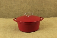 Enameled Cast Iron Dutch Oven - Casserole 5.7 lit Patriot Red First Depiction