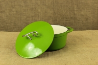 Enameled Cast Iron Dutch Oven - Casserole 5.7 lit Apple Green Third Depiction