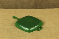 Enameled Cast Iron Square Grill Pan Lodge 26 cm Green Second Depiction