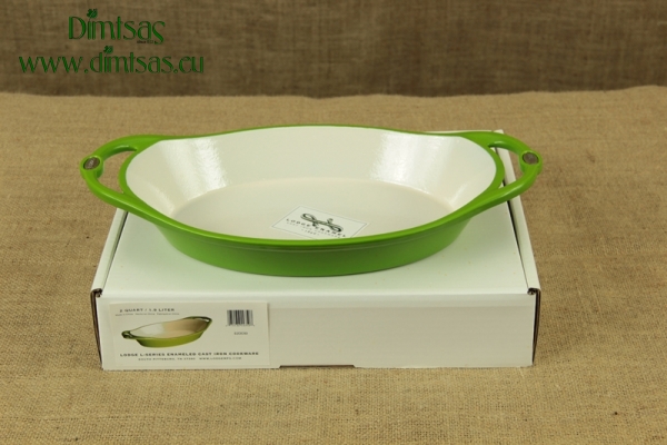 Enameled Cast Iron Cookware Lodge 1.9 Lit Green