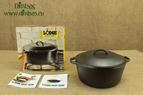 Lodge Cast Iron Dutch Oven with Loop Handles 4.7 lit