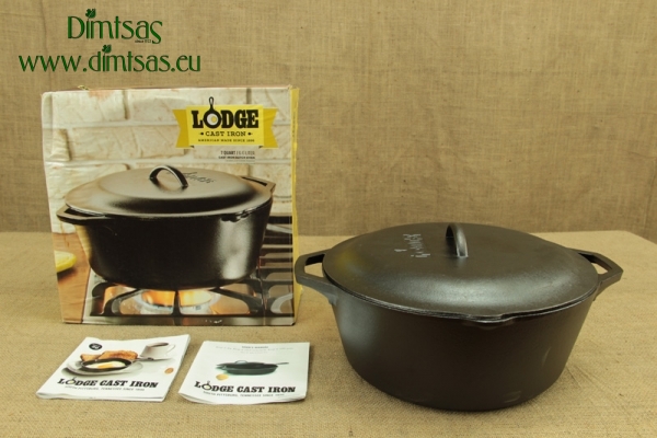 Lodge Cast Iron Dutch Oven with Loop Handles 6.6 lit