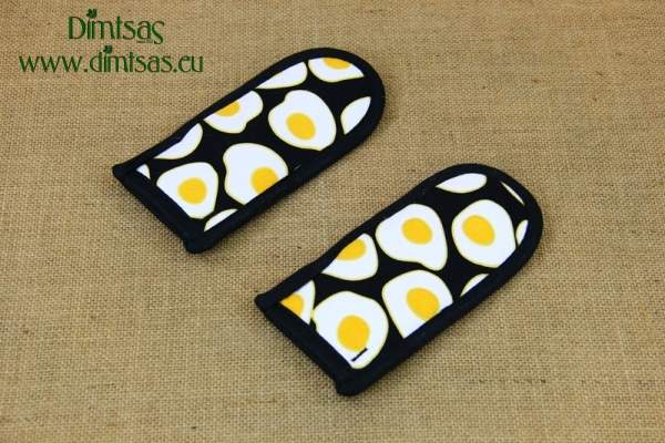Λαβές Υφασμάτινες για Μαντεμένια Τηγάνια Αυγά Σετ των 2