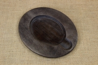 Set Rimmed Oval Serving Griddle & Wood Underliner Eighth Depiction