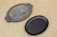 Oval Wood Underliner with Handles Fifth Depiction