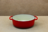 Enameled Cast Iron Dutch Oven - Casserole 6.6 lt Oval Red Third Depiction