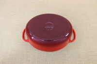 Enameled Cast Iron Dutch Oven - Casserole 6.6 lt Oval Red Sixth Depiction