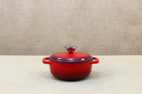 Enameled Cast Iron Dutch Oven - Casserole 1.4 lt Red First Depiction