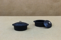Enameled Cast Iron 10 oz. Oval Cocottes Set of 2 Black First Depiction