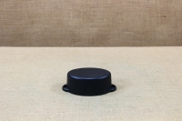 Enameled Cast Iron 10 oz. Oval Cocottes Set of 2 Black Fourth Depiction