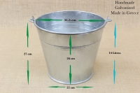 Galvanized Iron Bucket of 14 liters Fifth Depiction