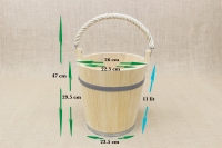 Bucket Wooden with Rope 11 liters Sixth Depiction