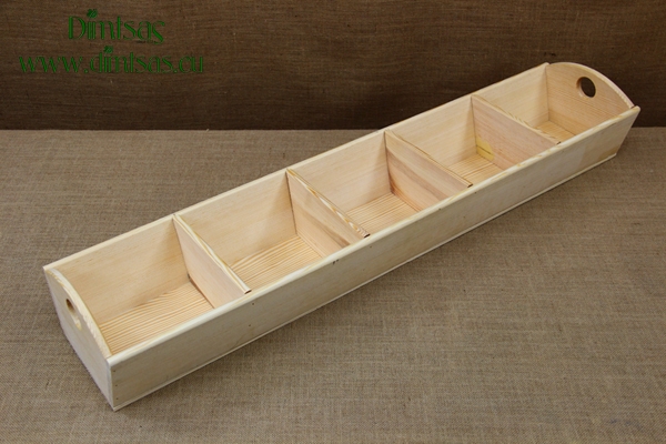 Wooden Dough Bowl with 5 Partitions