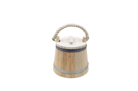 Wooden Milk Bucket with Lid & Rope 4.5 liters Twelfth Depiction