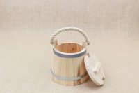 Wooden Milk Bucket with Lid & Rope 4.5 liters Second Depiction