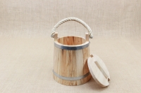 Wooden Milk Bucket with Lid & Rope 7.5 liters Second Depiction