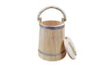 Wooden Milk Bucket with Lid & Rope 10 liters Twelfth Depiction