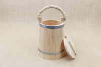 Wooden Milk Bucket with Lid & Rope 10 liters Second Depiction