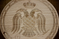 Σφραγίδα Ξύλινη για Πρόσφορο Δικέφαλος Αετός 16 εκ. Απεικόνιση Δεύτερη
