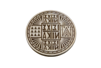Wooden Stamp for Holy Bread Deep with Wreath 17 cm Sixth Depiction
