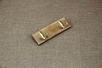 Wooden Wall Hanger with 2 Metal Hooks Beige First Depiction
