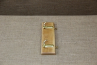 Wooden Wall Hanger with 2 Metal Hooks Beige Second Depiction
